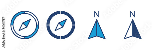 Compass icon vector. arrow compass icon vector