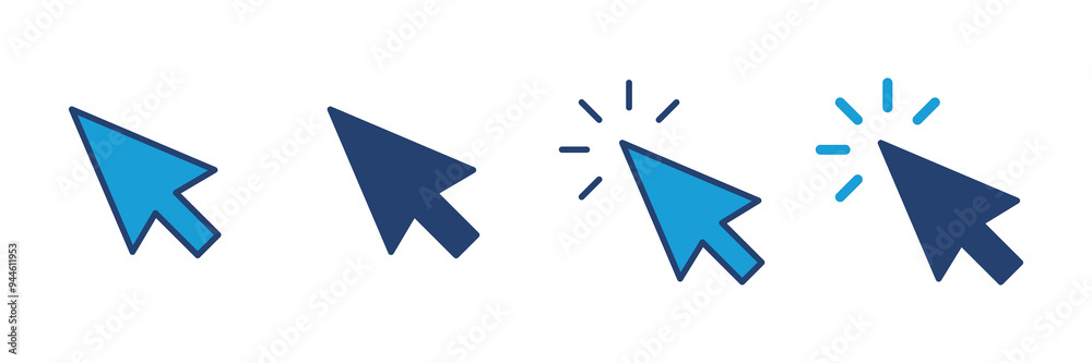 Click icon vector. pointer arrow icon. cursor icon vector