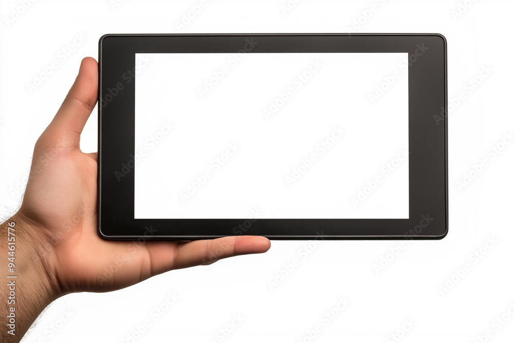 Man holding a digital tablet with blank screen Man holding a digital tablet with blank screen