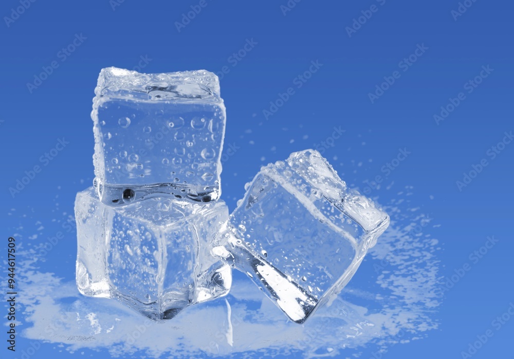 Obraz premium Perfect cold ice cubes on desk