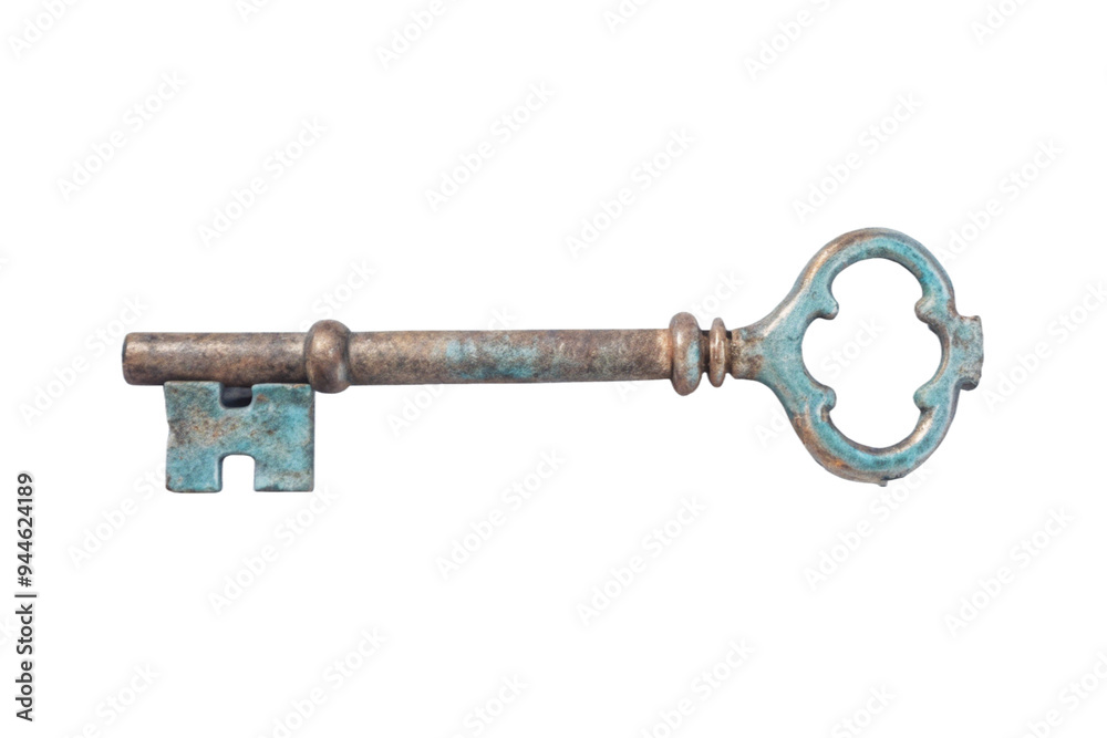 Rustic Old Key Isolated on Transparent Background - Perfect for Historical Projects Rustic Old Key Isolated on Transparent Background - Perfect for Historical Projects