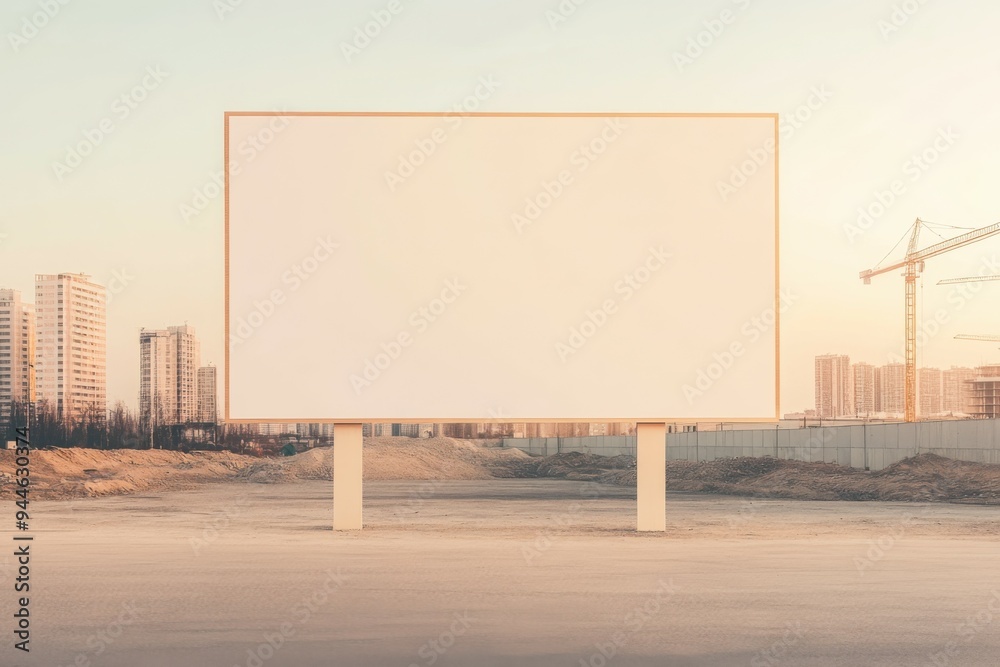 A mockup empty street billboard on a coastal promenade at sunset with golden hour lighting and the ocean in the background. A mockup empty street billboard on a coastal promenade at sunset with golden hour lighting and the ocean in the background.