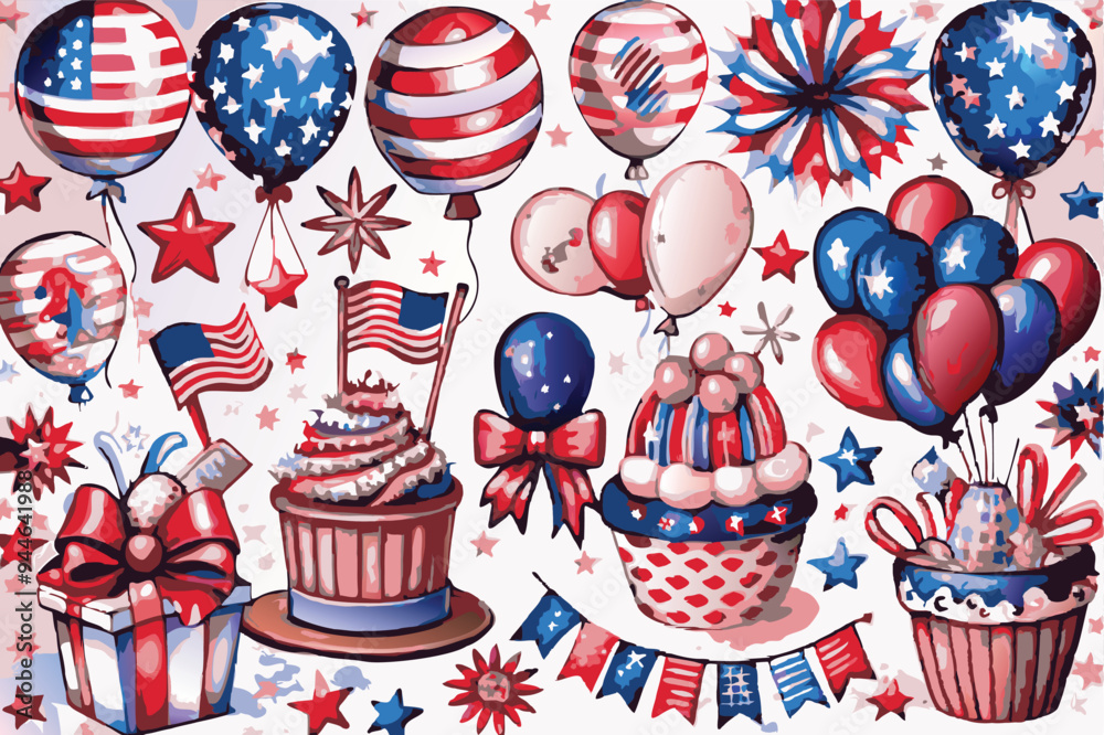Obraz premium Patriotic background vector