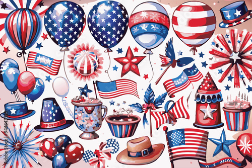 Patriotic background vector