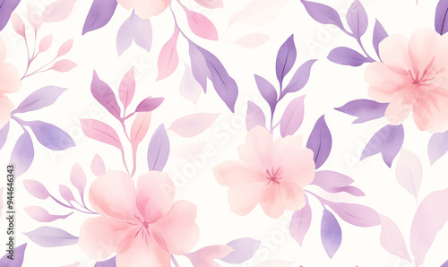 watercolor floral pattern-generative ai