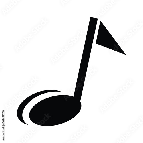 Music Note Logo Vector Template Icon