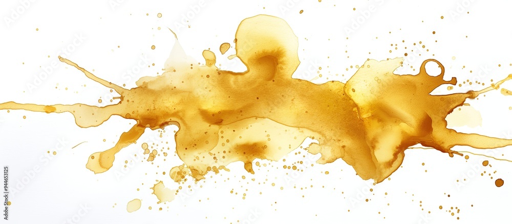Obraz premium Abstract watercolor hand painted gold background.