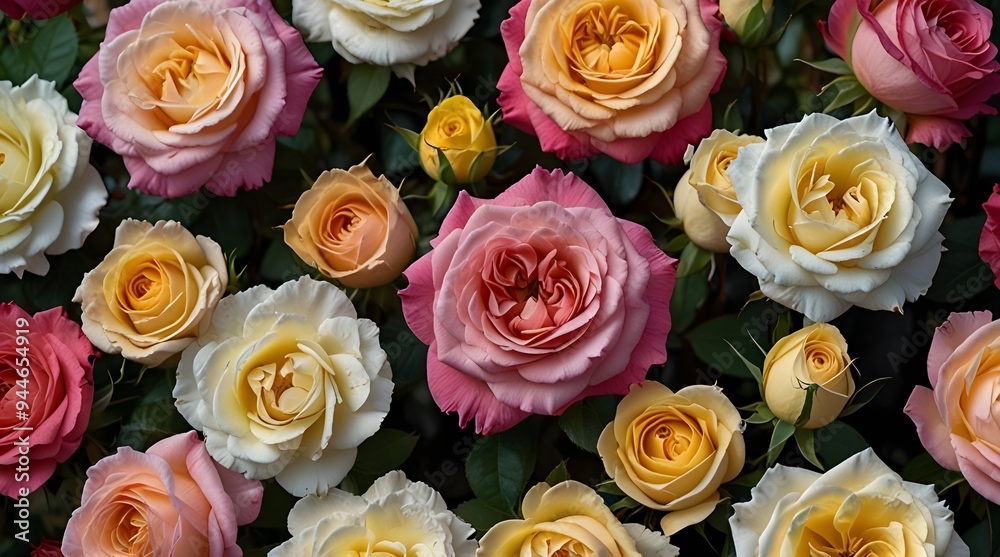 A garden of rare roses with a variety picture. generative.ai A garden of rare roses with a variety picture. generative.ai