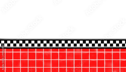 Half wall, Half wall, classic American diner restaurant or interior backgrounds, half checkered  tile wall, kitchen wall, dining  room, retro interior design, PNG, transparency