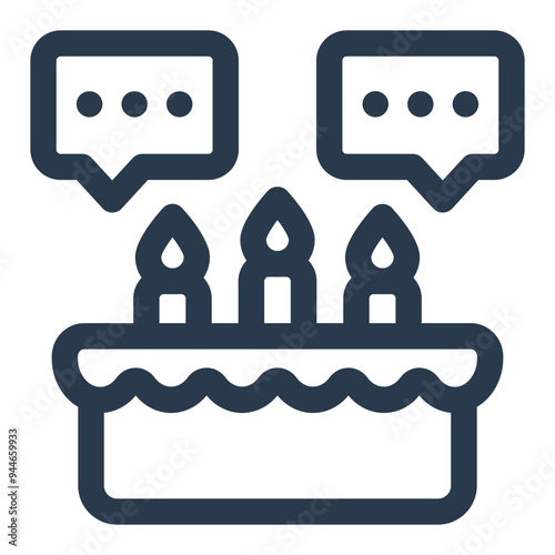 Birthday Wish for Birthday Party Vector Icon