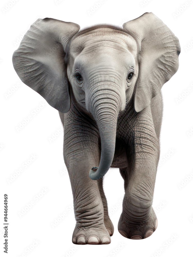 Fototapeta premium PNG Baby elephant wildlife animal mammal.