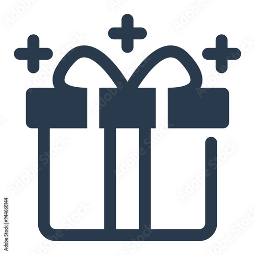 Gift Box for Birthday Party Vector Icon