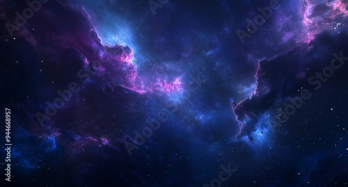 Cosmic Nebula Explosion in Deep Space