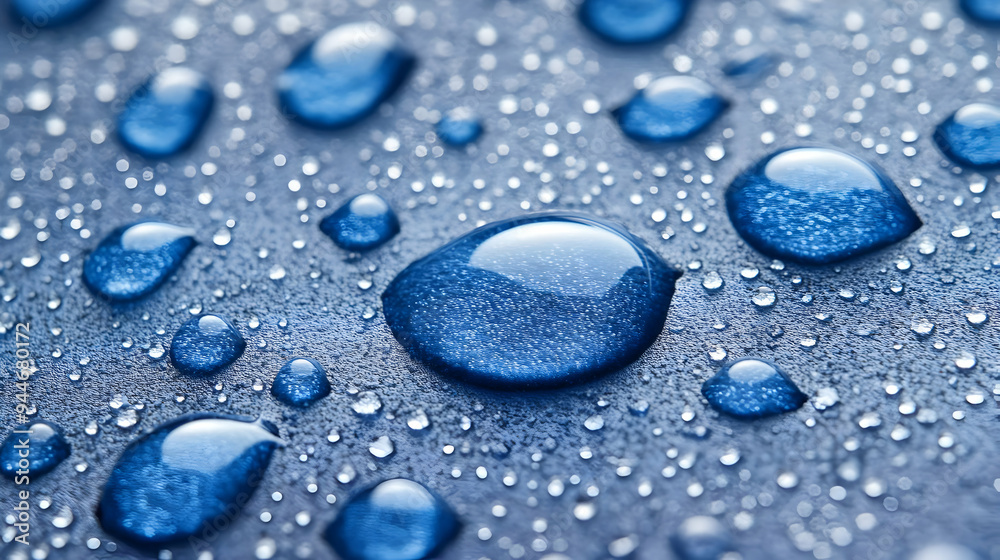 Blue Water Drops Macro Photography Background Blue Water Drops Macro Photography Background