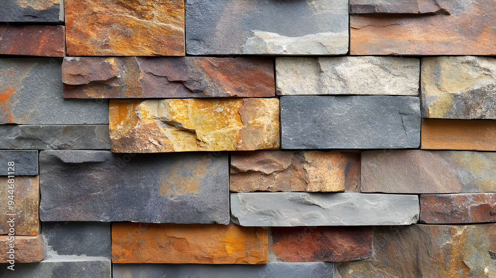 Rustic Stone Wall Texture Background Brown Gray Yellow Brick Pattern Rustic Stone Wall Texture Background Brown Gray Yellow Brick Pattern