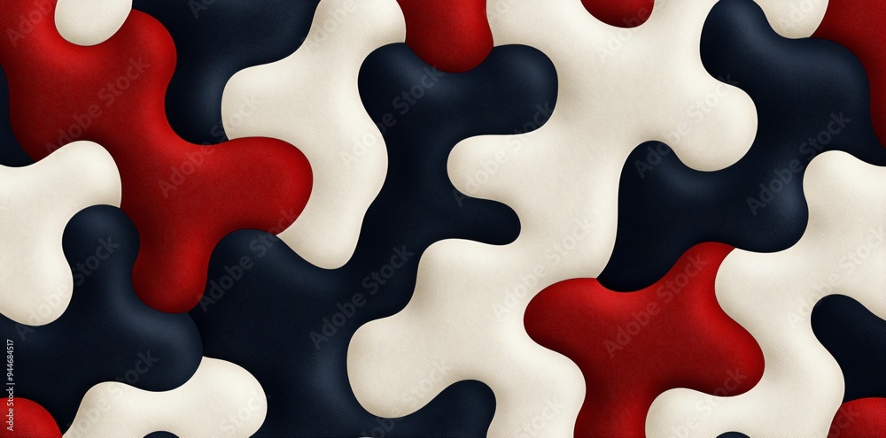 Abstract Swirling Pattern in Red, White, and Blue Abstract Swirling Pattern in Red, White, and Blue