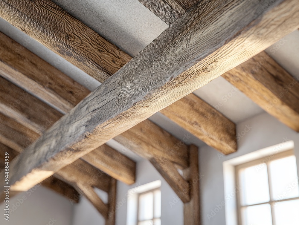 Rustic Charm Earthy-Toned Timber Beams Create a Geometric Pattern Highlighting the Natural Beauty of Wood in a Modern Interior Design, A Stunning Example of Architectural Detail and Woodworking Rustic Charm Earthy-Toned Timber Beams Create a Geometric Pattern Highlighting the Natural Beauty of Wood in a Modern Interior Design, A Stunning Example of Architectural Detail and Woodworking