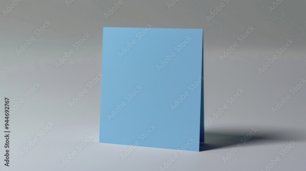 Note paper, blue color, generative ai Note paper, blue color, generative ai
