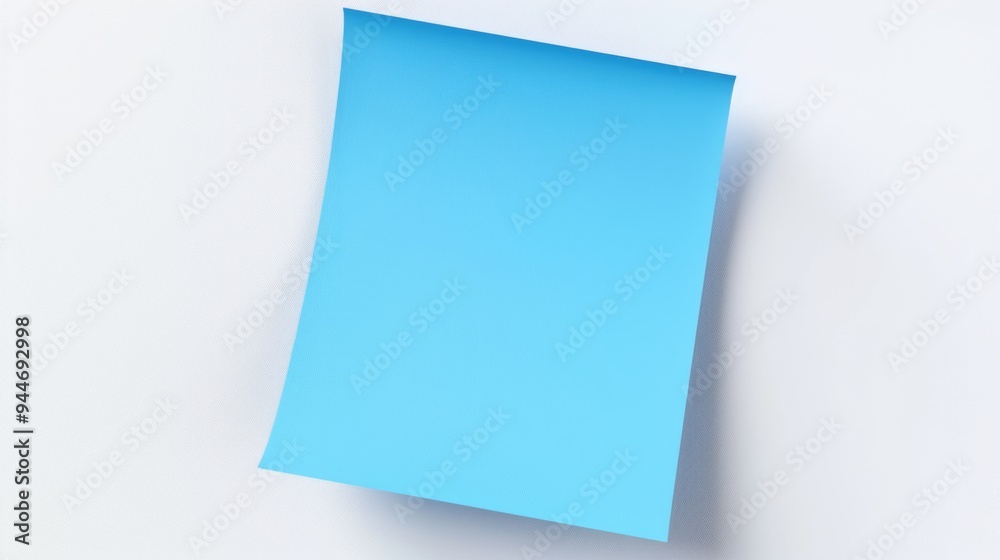 Note paper, blue color, generative ai Note paper, blue color, generative ai