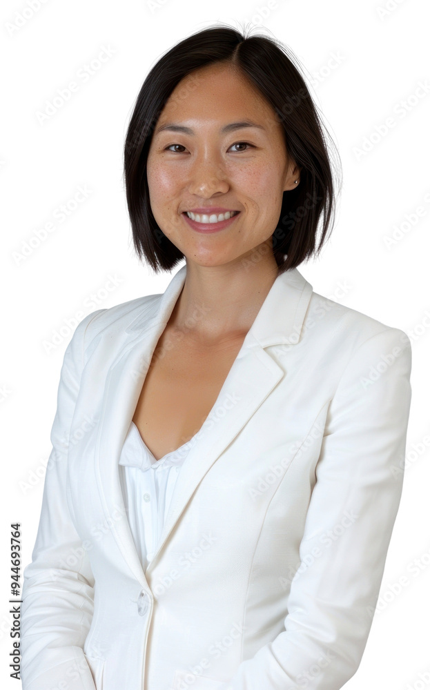 PNG Professional woman in white blazer PNG Professional woman in white blazer