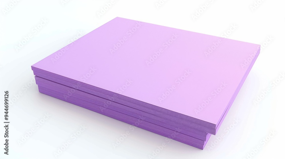 Note paper, purple color, isolated on white background generative ai Note paper, purple color, isolated on white background generative ai