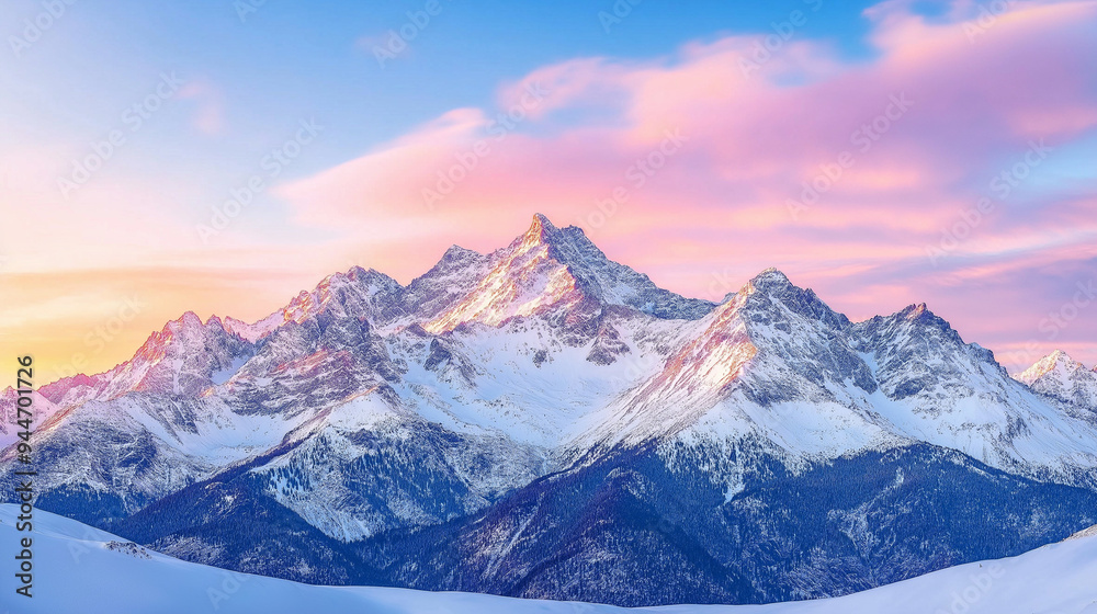 Fototapeta premium winter mountain landscape