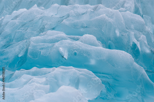 Detail of iceberg in glacial bay at Tracy Arm Fjord in Alaska photo