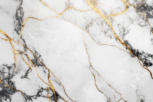 White marble with golden lines background