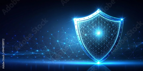 Wallpaper Mural Abstract of glowing shield representing insurance, abstract,glowing, shield, insurance, protection, safety, security, coverage Torontodigital.ca