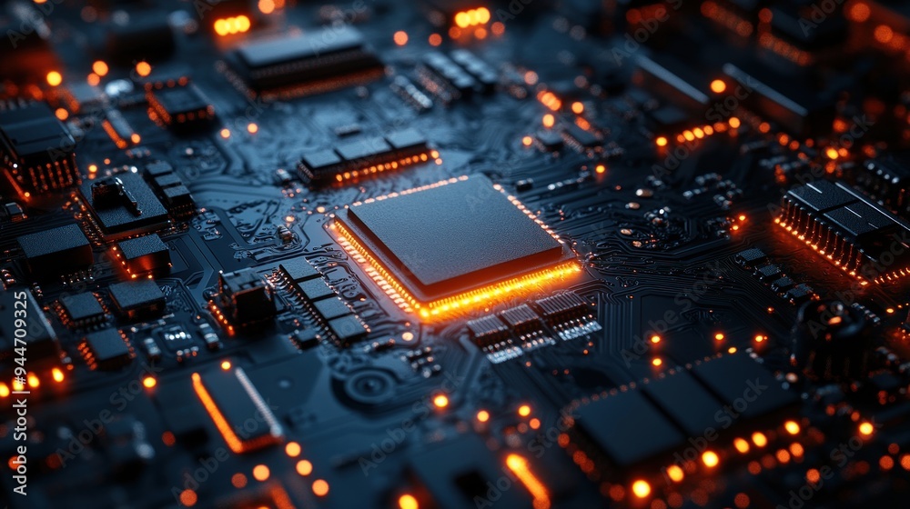 Close Up of a Computer Motherboard Close Up of a Computer Motherboard