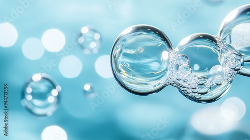 A series of bubbles floating in the air, creating a sense of playfulness