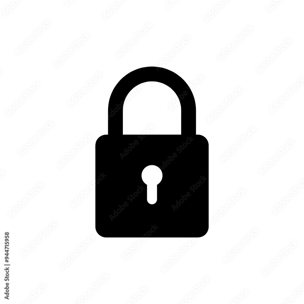 lock. - Vector icon simple flat black illustration for web and app on white background..eps lock. - Vector icon simple flat black illustration for web and app on white background..eps