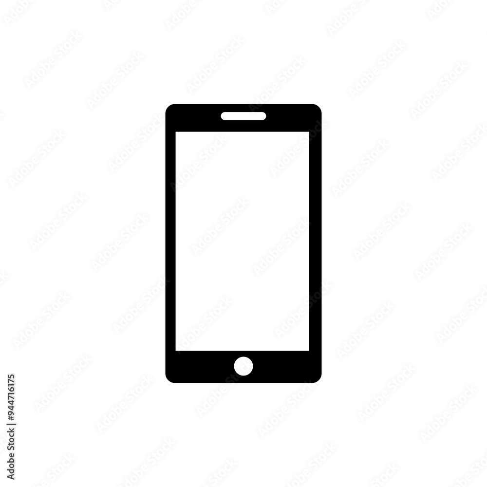 Mobile vector flat black icon for web and app on white background..eps Mobile vector flat black icon for web and app on white background..eps