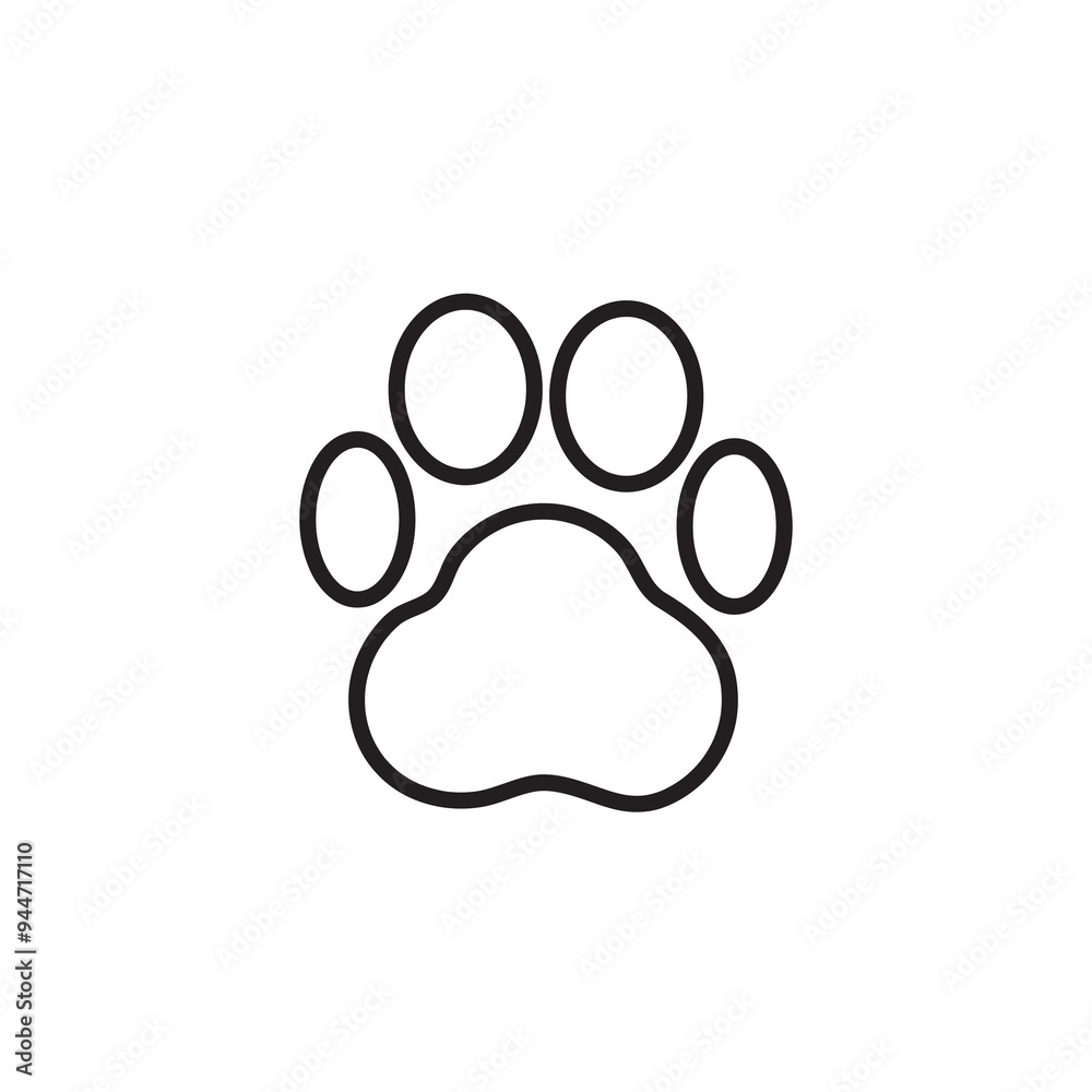 Paw print icon,vector illustration. vector paw print linear illustration for web and app..eps Paw print icon,vector illustration. vector paw print linear illustration for web and app..eps