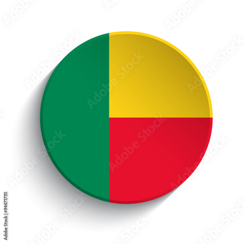 Free Download Benin flag button - GFXLoad