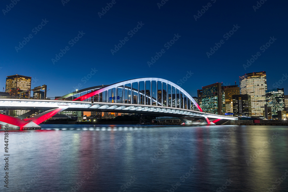 Naklejka premium 東京夜景 勝どき