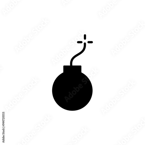 Bomb icon,vector illustration. vector bomb icon flat black illustration for web and app..eps