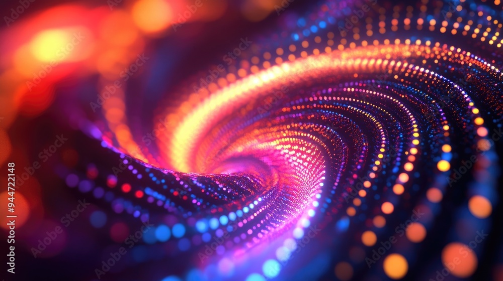 3D rendering of vibrant fractal lights with luminous effects Abstract background featuring shimmering circles generated through computer graphics 3D rendering of vibrant fractal lights with luminous effects Abstract background featuring shimmering circles generated through computer graphics