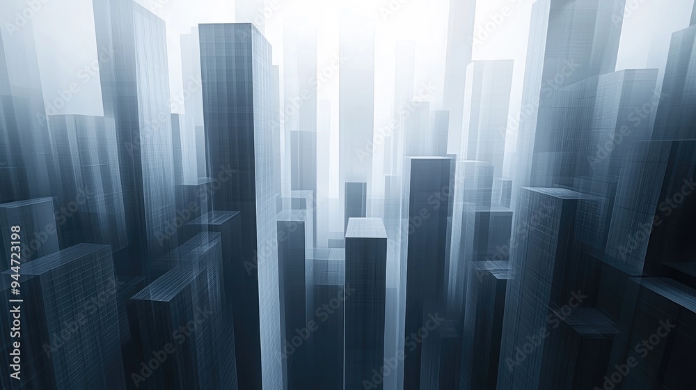 Abstract background of a modern city featuring numerous skyscrapers ideal for civil engineering themes book covers or artificial intelligence concepts Abstract background of a modern city featuring numerous skyscrapers ideal for civil engineering themes book covers or artificial intelligence concepts