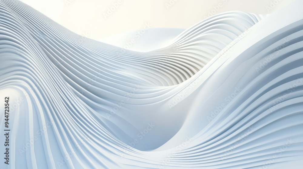 Abstract curved lines on a light backdrop 3D rendering Abstract curved lines on a light backdrop 3D rendering