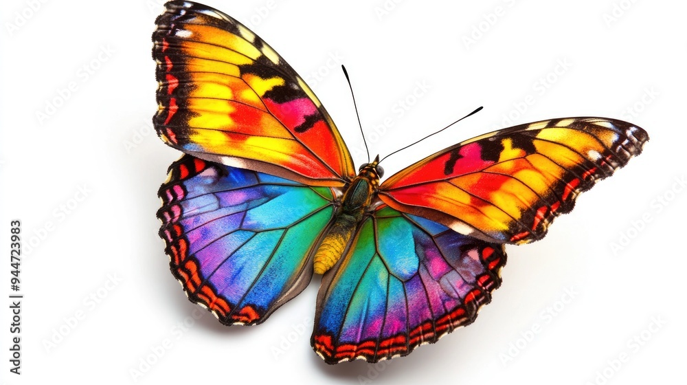 Colorful butterfly isolated on a white background Colorful butterfly isolated on a white background