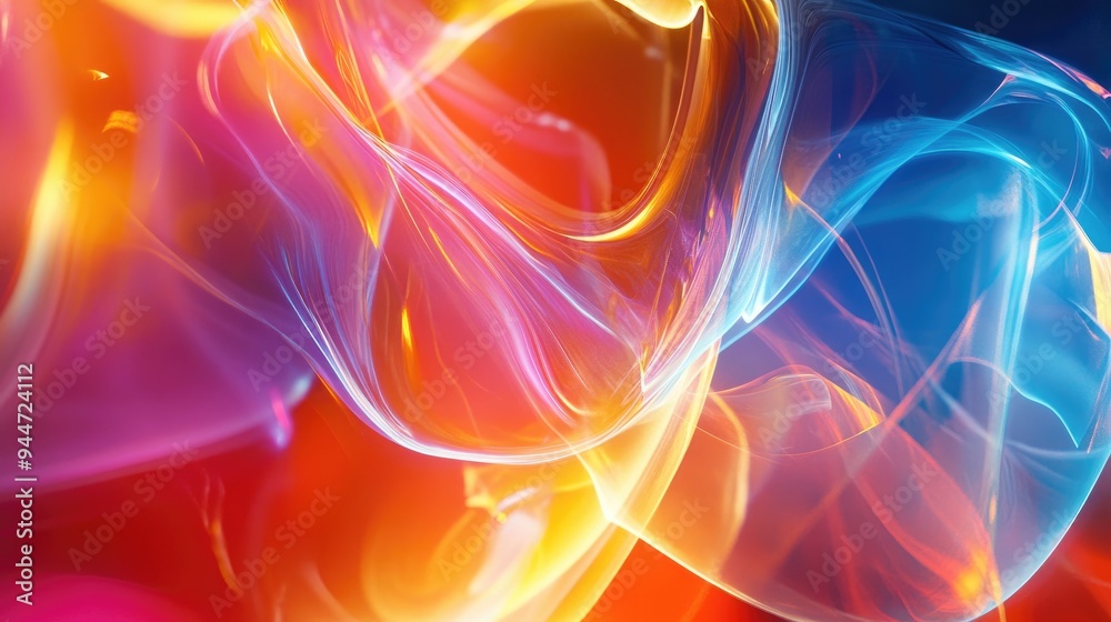Abstract three dimensional digital art featuring soft illumination effects Abstract three dimensional digital art featuring soft illumination effects