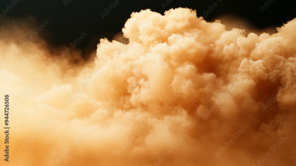 A large cloud of dust is in the sky A large cloud of dust is in the sky