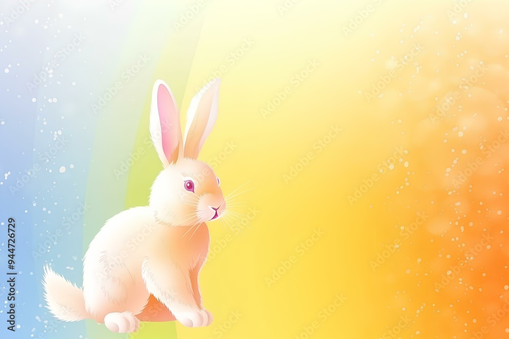 easter bunny with easter eggs