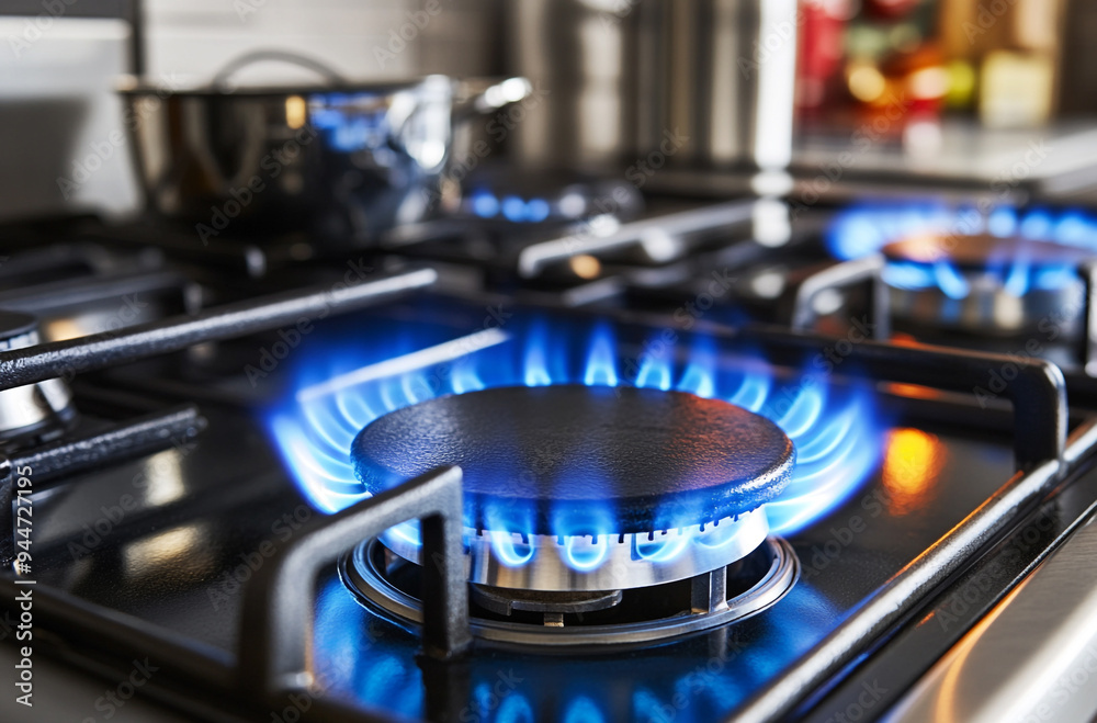 blue flame from an open gas stove blue flame from an open gas stove