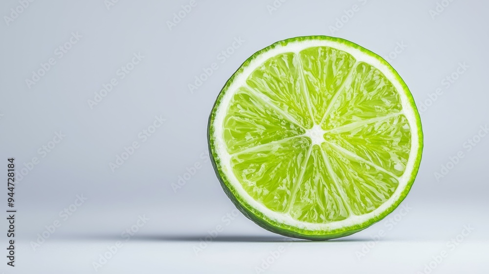 A lime is cut in half and is shown in its entirety A lime is cut in half and is shown in its entirety
