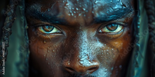 Close-Up Portrait of a Man's Eyes