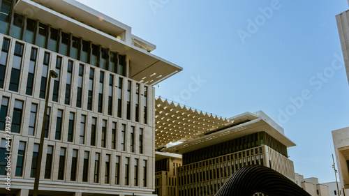  Building Architecture of Msheireb Downtown Doha Qatar. High quality photo
