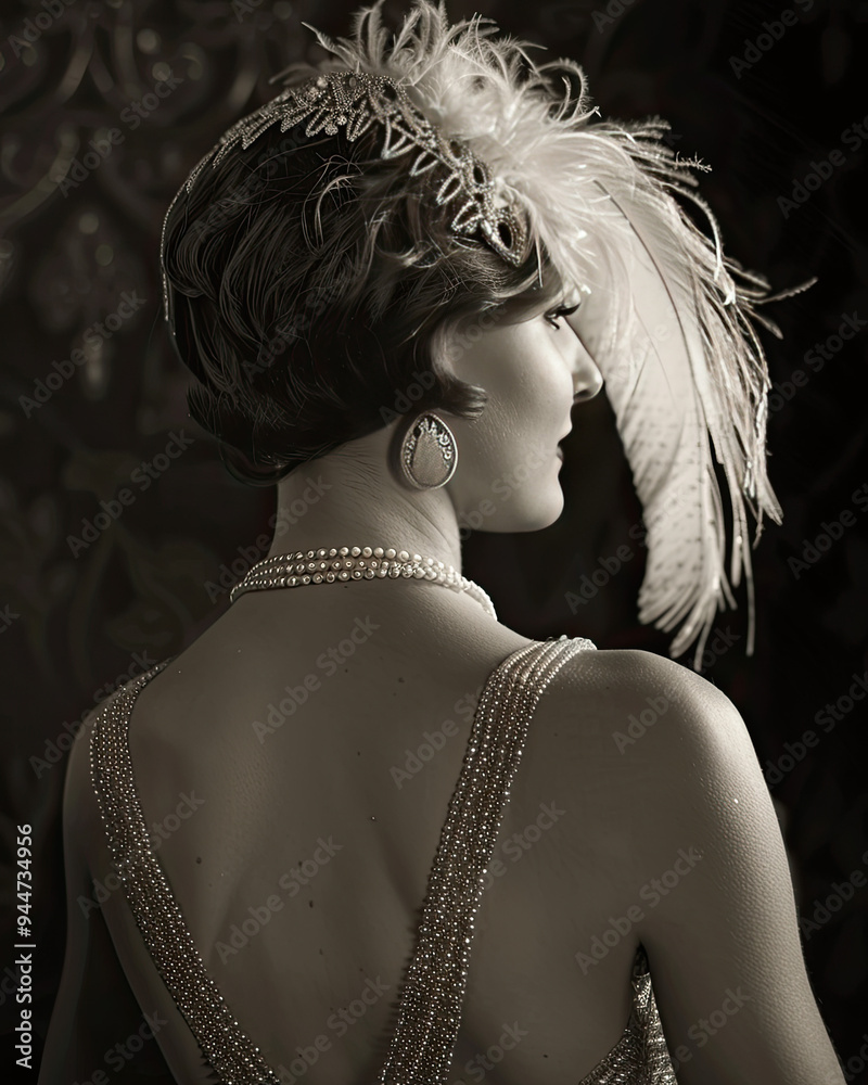 1920s Flapper Glamour in Art Deco Setting