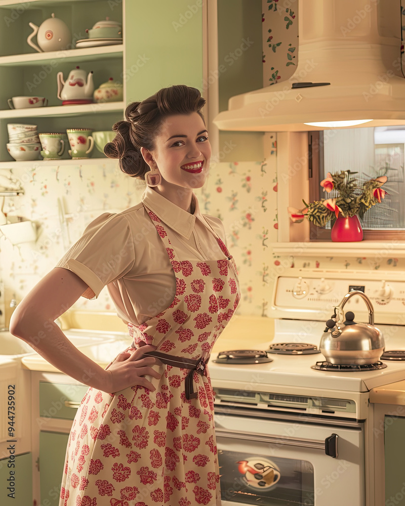 Nostalgic 1950s Kitchen Fashion